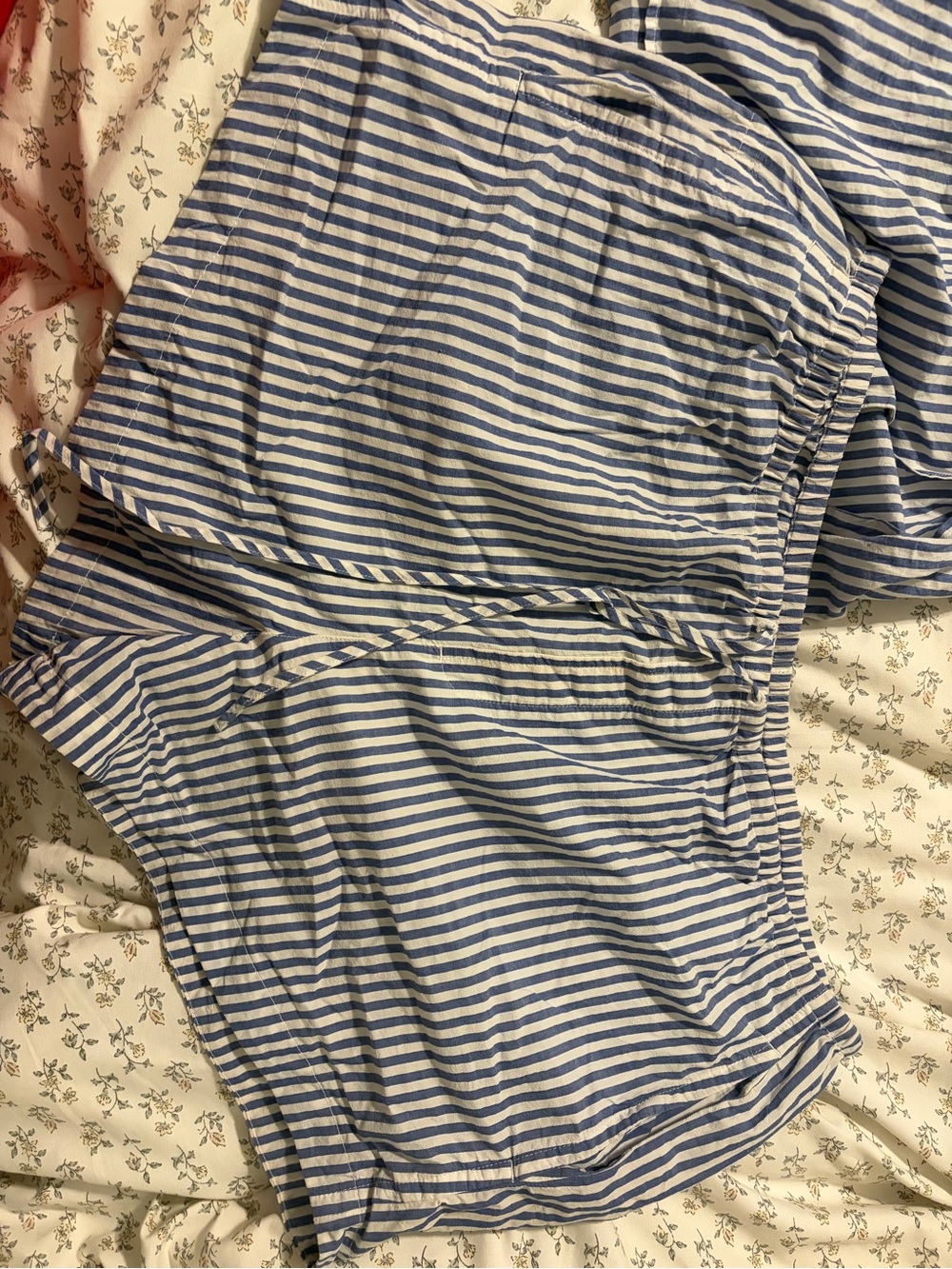 Madewell Blue and White Striped Button-Down Top + Shorts Set - Picture 5 of 8